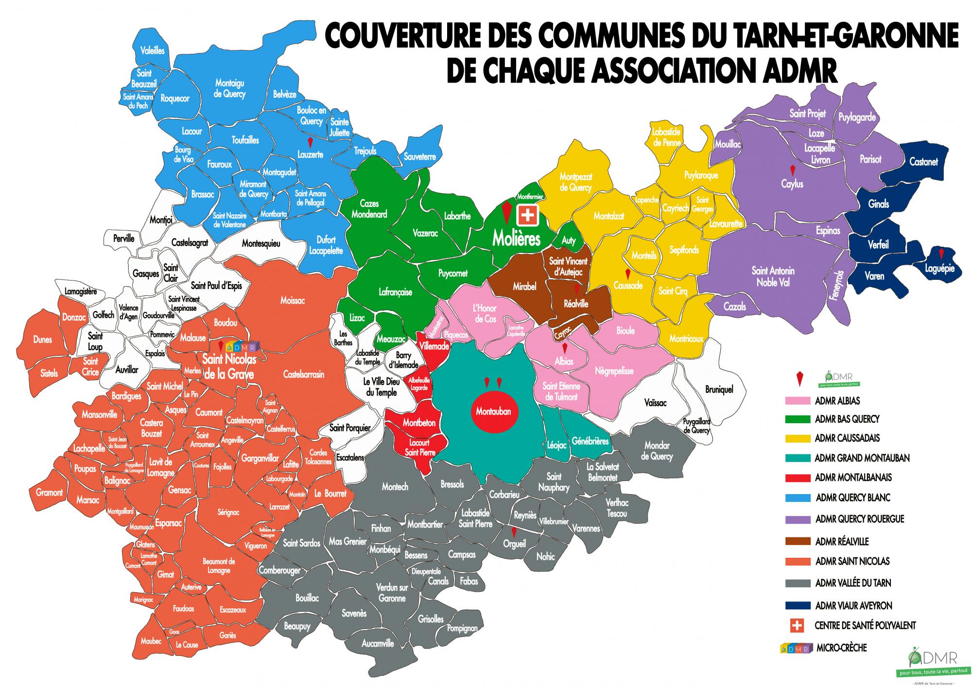 Les associations ADMR de Tarn-et-Garonne