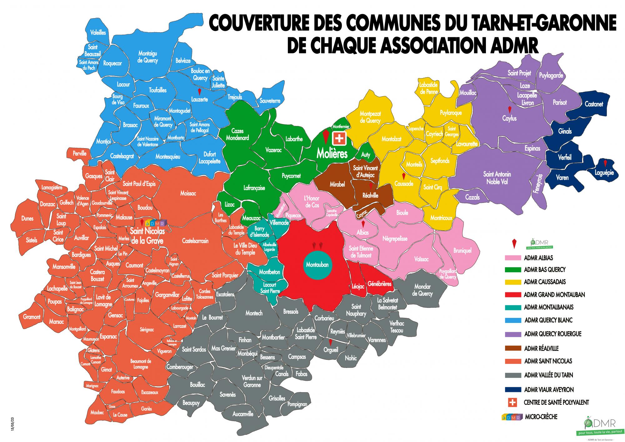 Les associations ADMR de Tarn-et-Garonne
